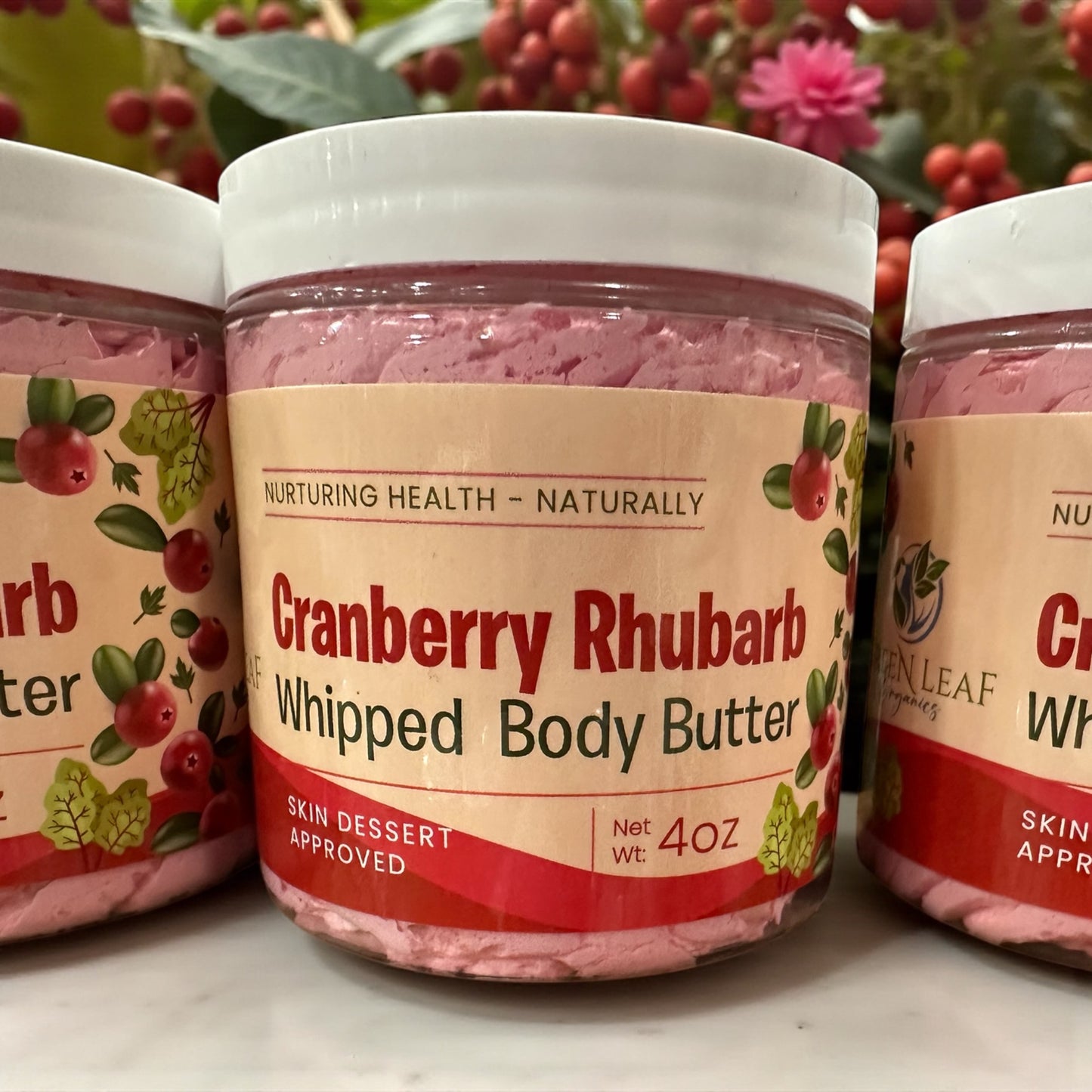 Cranberry Rhubarb Whipped Body Butter