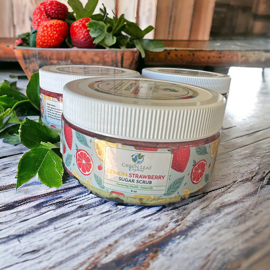 Lemon Strawberry Sugar Scrub