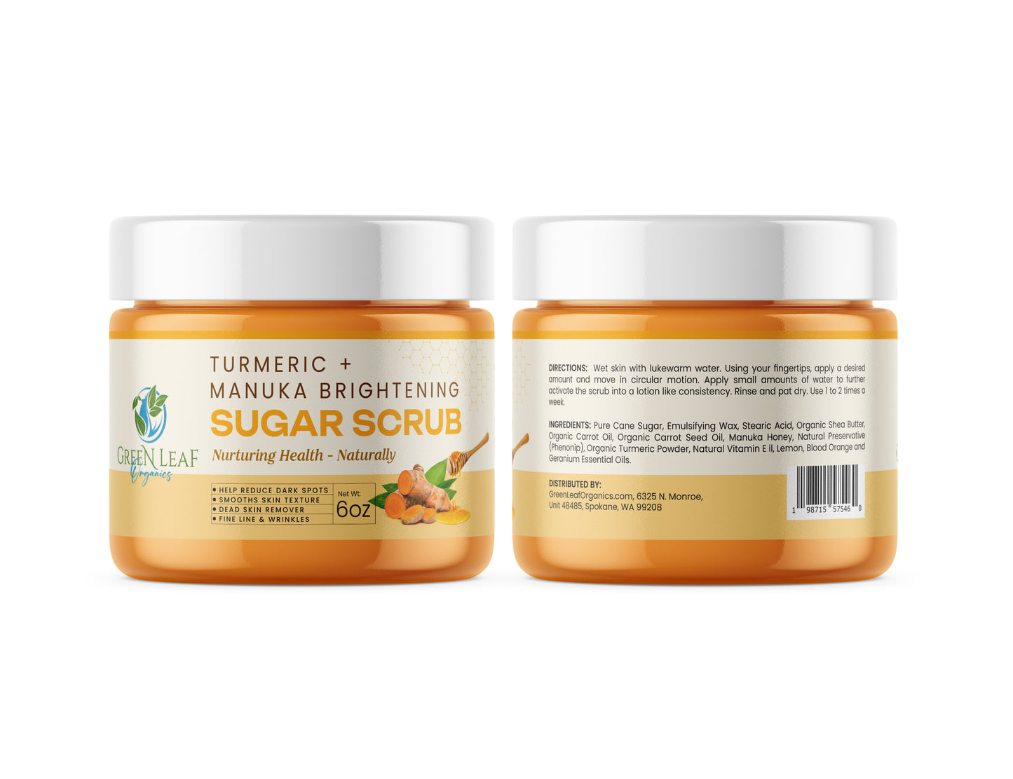 Turmeric + Manuka Brightening Sugar Scrub