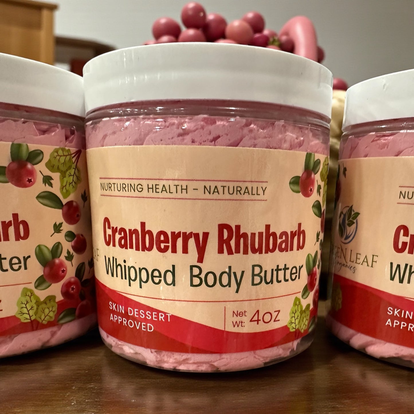 Cranberry Rhubarb Whipped Body Butter