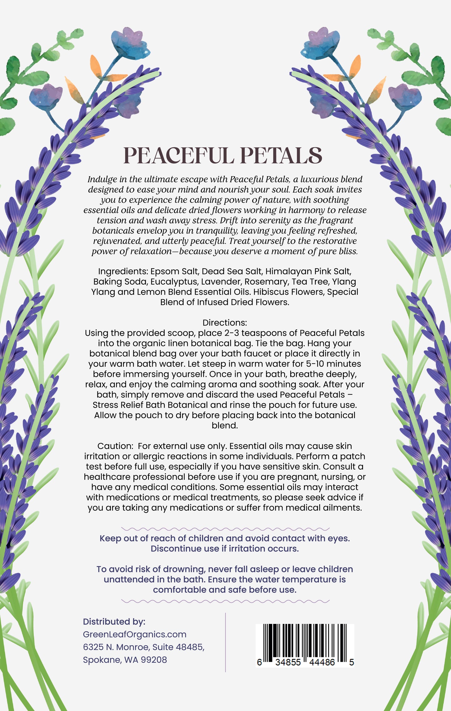 Peaceful Petals Stress Relief Bath Botanicals