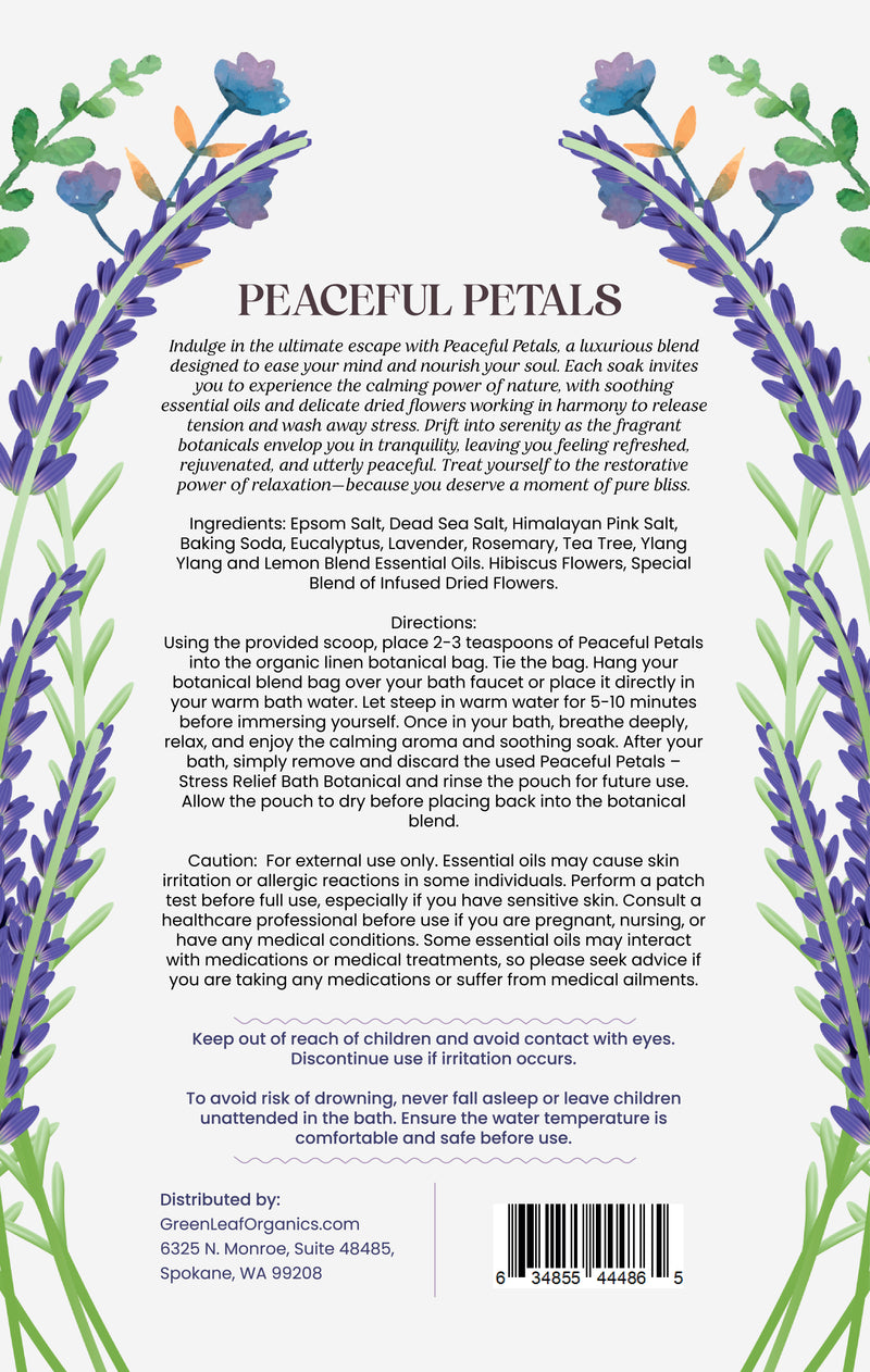 Peaceful Petals Stress Relief Bath Botanicals