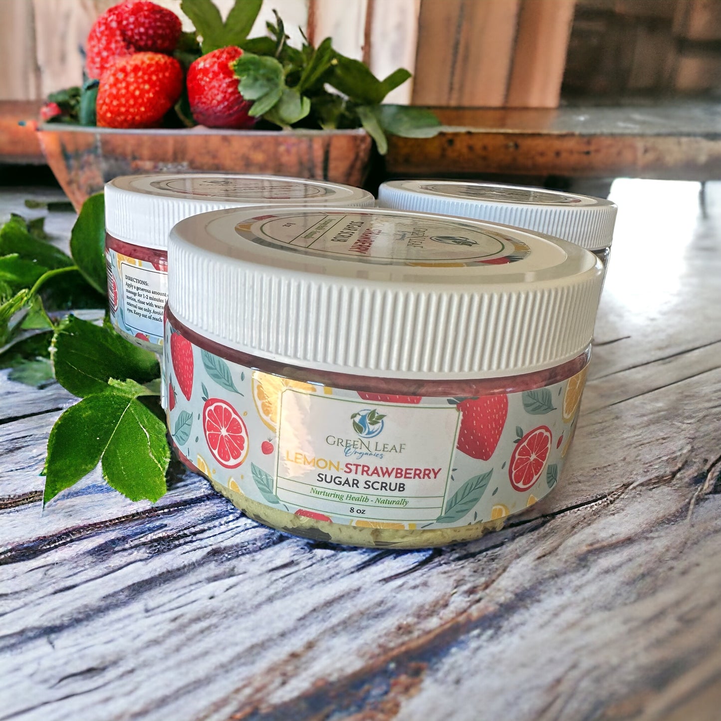 Lemon Strawberry Sugar Scrub