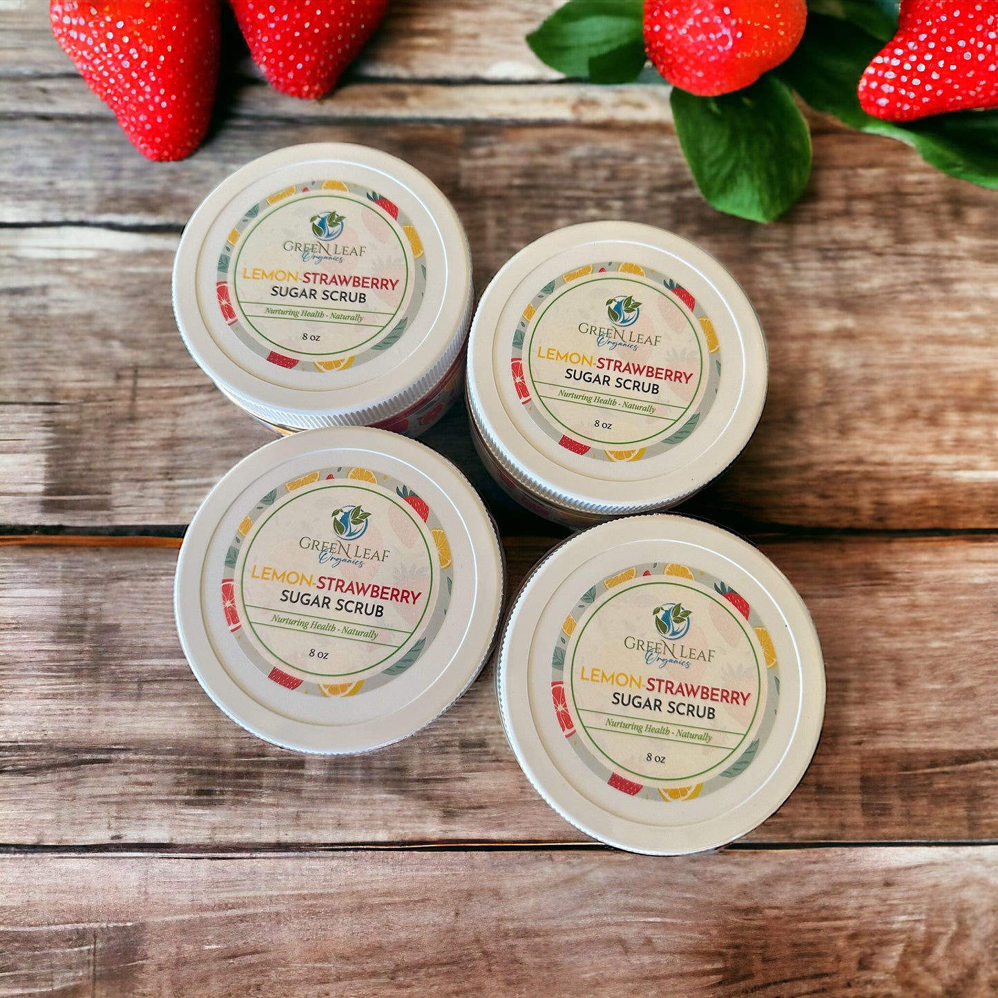 Lemon Strawberry Sugar Scrub